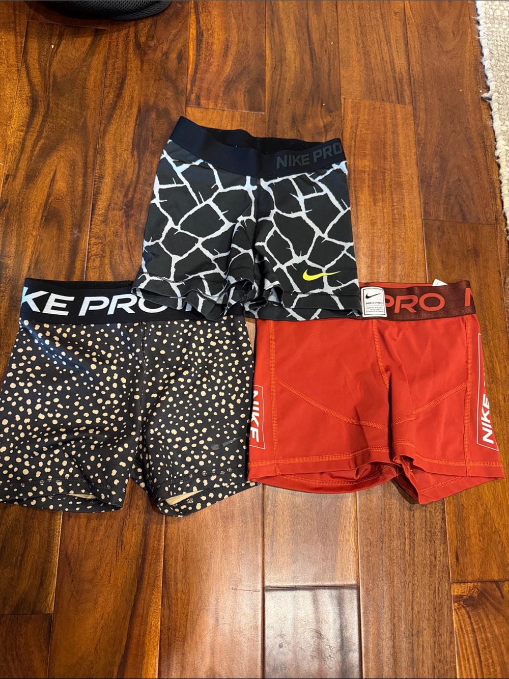 Nike Kids Performance shorts - Black, Orange, Black/White Patterns